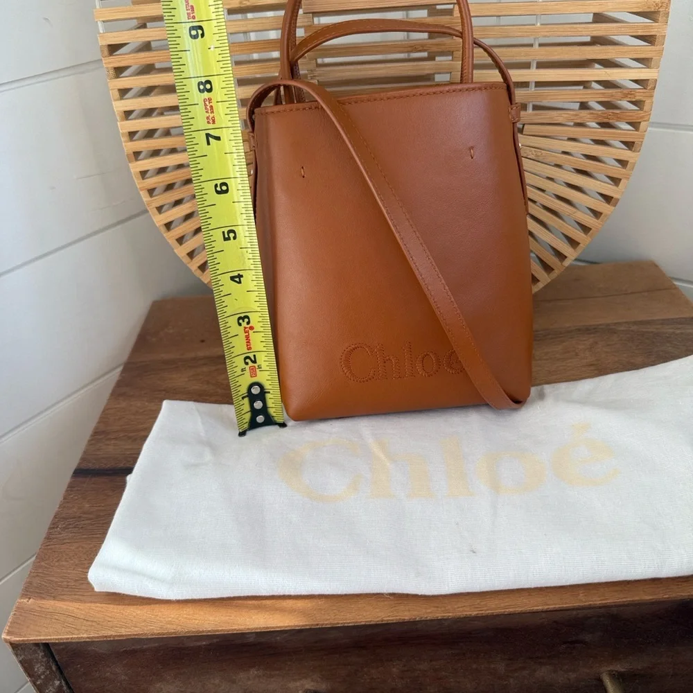 Chloe micro sense bag in caramel - Picture 4 of 16